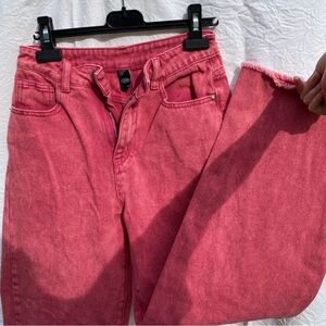 Pretty in Pink Denim Wide Leg Jeans